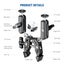 NEEWER Heavy Duty Super Clamp with Two 360° Dual Ball Head Magic Arms Carousel 8