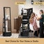 Mirror Jewellery Cabinet Full Length 360 Degree Rotating Storage Organiser Black Carousel 5