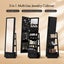 Mirror Jewellery Cabinet Full Length 360 Degree Rotating Storage Organiser Black Carousel 8