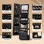 Mirror Jewellery Cabinet Full Length 360 Degree Rotating Storage Organiser Black Carousel 10