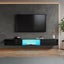 Wall Mounted TV Cabinet Black LED Entertainment Unit Floating Stand Carousel 5