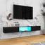 Wall Mounted TV Cabinet Black LED Entertainment Unit Floating Stand Carousel 6