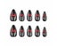 Halloween wear nail spider flash nail short almond shape 24 pieces Carousel 4