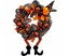 Halloween Decorations Wreaths with Witch Hat and Legs, Lighted LED Lights, Carousel 1
