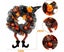 Halloween Decorations Wreaths with Witch Hat and Legs, Lighted LED Lights, Carousel 6