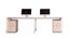 Oblique 2 Person Straight Desk Carousel 1