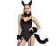 Faux Fur Cat Fox Wolf Furry Tail and Clip Ears for Halloween Party Costume Carousel 5