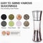 Premium Pepper And Salt Grinder Set Of 2-refillable Coarseness Adjustable Pepper Carousel 3