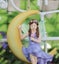 Beautiful hanging Fairy sitting on a moon (SKU FM) Carousel 1