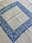 A perfect vintage thick ecru embroidered vintage Linen Tablecloth Carousel 1