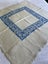 A perfect vintage thick ecru embroidered vintage Linen Tablecloth Carousel 2