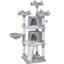 Cat Tree Large Cat House Plush Cat Tower with Caves Condos Platforms Carousel 3