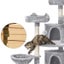 Cat Tree Large Cat House Plush Cat Tower with Caves Condos Platforms Carousel 5
