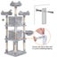 Cat Tree Large Cat House Plush Cat Tower with Caves Condos Platforms Carousel 8