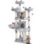 Cat Tree Large Cat House Plush Cat Tower with Caves Condos Platforms Carousel 9