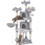 Cat Tree Large Cat House Plush Cat Tower with Caves Condos Platforms Carousel 10