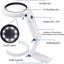 Handheld Standing Magnifier - Table Magnifier with LED Light Carousel 3