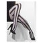 Opaque Tights Adult Black White Vertical Striped Costume Accessory Carousel 2