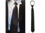 Black Unisex Zipper Ties Retro Silky Narrow Neck Tie Slim Smooth Women Bow Tie Carousel 3