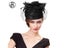 FS Wedding Church Red Hats Fascinators For Woman With Feather Veil Cocktail Carousel 6