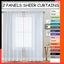 2 Panel Sheer Curtains 140cmx213cm Bedroom Rod Pocket Window Sheer Voile Curtain Carousel 1