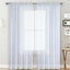 2 Panel Sheer Curtains 140cmx213cm Bedroom Rod Pocket Window Sheer Voile Curtain Carousel 7