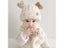 Baby Boys Girls Plush Knitted Hat Scarf Set Winter Cap Bear Ear Carousel 5