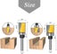 4 Pieces Flush Trim Hinge Mortising Template Router Bits Set With Ball Bearing, Carousel 4
