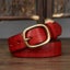 2.8cm Retro Female Thick Genuine Leather Belt Copper Pin Buckle For Girls Carousel 3