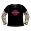 s1020153-3 Harley KIDS GIRL TATTOO SLEEVE TEE BLACK SIZE 3 YR s1020153-3 s102... Carousel 1