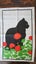 ~" Sue Boettcher Black Cat Artist Very Rare Linen Made In Ireland Tea Towel "~ Carousel 11