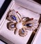 Vintage inspired Butterfly Brooch with artificial Pearl & Rhinestones Carousel 2