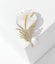 Elegant Feather Brooch with Pearl Accent Carousel 6