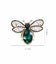 Vintage inspired amber Bee Brooch with Sparkling Rhinestones Carousel 2