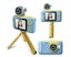 Handheld HD Screen Children's Digital Camera - Blue Carousel 4