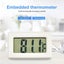 Lcd Indoor Thermometer Fahrenheit Display Black Carousel 8