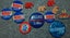 George WALLACE, Le May, McGovern, & Dewey VARIOUS Political PIN BACKS Pogs Pins Carousel 1