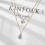 Korean Butterfly Multilayer Necklace Fashion Gold Silver Chain Necklaces Carousel 3