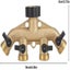 4-way Brass Garden Hose Diverter 3/4" Faucet Diverter Stop Connector Hose Connec Carousel 4