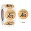 3 Rolls Kraft Homemade With Love Stickers Label Paper Sealing Stickers Labels Ro Carousel 1