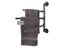 1Piece Wall Mount Bathroom Swivel Folding 3 Bars Towel Rack Black Rustic Carousel 2
