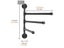 1Piece Wall Mount Bathroom Swivel Folding 3 Bars Towel Rack Black Rustic Carousel 1