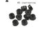 10pcs Anti Slip Furniture Legs Feet Black Speaker Cabinet Bed Table Box Conical Carousel 6