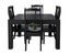 PurePine# NZ Pine Dining Suite | 1M Square Table&4 Chairs | Black color Carousel 2