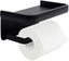 Toilet Paper Holder with Shelf, Black Toilet Paper Holder, Toilet Paper rol Carousel 1