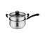 Stainless Steel Pot with Steamer Insert Glass Vented Lid Set Safe and Durab Carousel 1