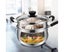 Stainless Steel Pot with Steamer Insert Glass Vented Lid Set Safe and Durab Carousel 6