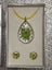 Real preserved lace flower pendant and earrings gift pack Carousel 1