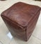 PREMIUM Handcrafted Moroccan Leather Pouf - Square Carousel 2
