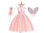Purim Unicorn Girls Dress Kids Birthday Party Princess Costume For Halloween Carousel 2